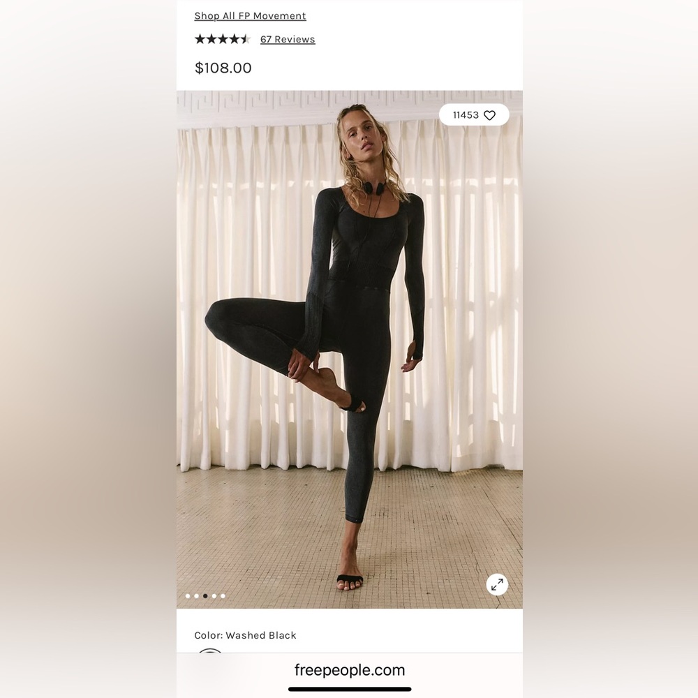 Free people movement good karma long sleeve jumpsuit. Size Xs.